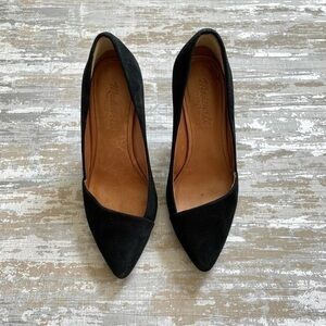 Madewell Mira Heel - Black Suede